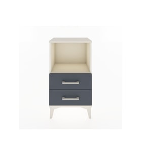 Arges Komodin Tek Raflı 2 Çekmeceli 44x30x80 Aytaşı-Antrasit