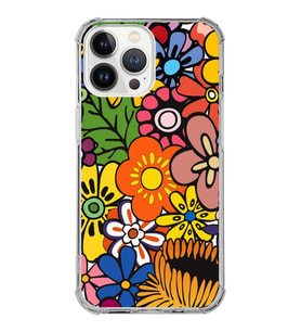 PrintiFy Apple iPhone 13 Pro Uyumlu Retro Color 2 Baskılı Şeffaf Köşe Korumalı Antişok Kılıf