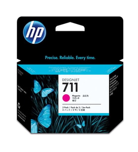 HP 711 Magenta Kırmızı 29ML 3lü Plotter Kartuş Seti CZ135A