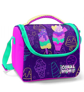 Coral High Mor Pembe Dondurma Isı Yalıtımlı Beslenme Çantası - Kız Çocuk