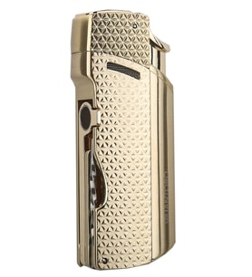 Quantoro Tek Torch Pürmüz Delicili/İğneli Gold Metal Puro Çakmağı
