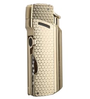 Quantoro Tek Torch Pürmüz Delicili/İğneli Gold Metal Puro Çakmağı