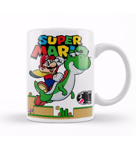 Süper Mario E Yoshi Kupa Bardak Porselen