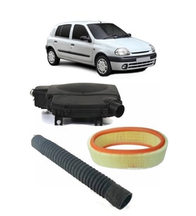 1998-2001 RENAULT CLİO 1.4 8V  HAVA FİLTRE KAZANI + HAVA FİLTRESİ + FİLTRE KUTUSUNUN  HORTUMU