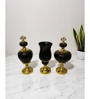 3'lü Siyah Prestij Rengi Salon Seti (Gold)