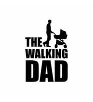 The Walking Dad Sticker Siyah 20x20 CM (Siyah-Siyah)