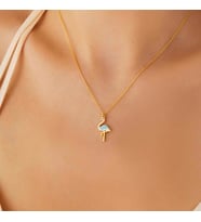 Gümüş Gold Flamingo Kadın Kolye