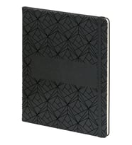 Kişiye Özel İsim veya Logolu Yazılı Desenli Termo Deri Defter - Büyük Boy (19.5x25) Kareli Tasarım