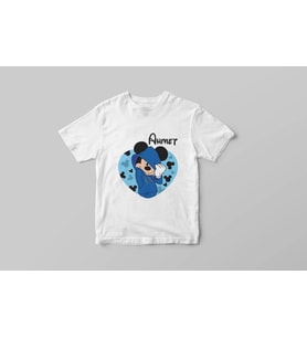 Kalpli Mickey Mouse Tişörtü ( Çocuk - Büyük ) Kişiye Özel