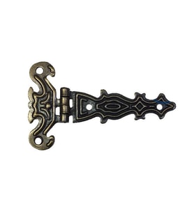 Dekoratif, Sac Tek Kuyruklu Menteşe - 40x68 mm, Küçük, Antik, 100 Adet