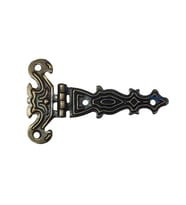 Dekoratif, Sac Tek Kuyruklu Menteşe - 40x68 mm, Küçük, Antik, 100 Adet