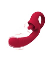 Modern G Noktası Uyarıcılı Vibratör Kırmızı