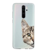 Xiaomi Redmi Note 8 Pro Uyumlu Kapak Catface Tasarımlı Şeffaf Silikon Kılıf
