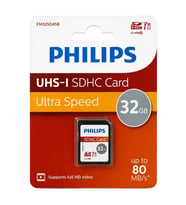 Philips FM32SD45B 32GB UHS-I SDHC Ultra Speed Hafıza Kartı 80 MB/S Full HD
