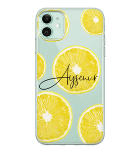 Lemons Tasarımlı Şeffaf Telefon Kılıfı (Tüm Modeller Mevcuttur)