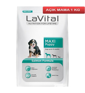 Lavital Puppy Somonlu Yavru Köpek Maması  1 Kg AÇIK