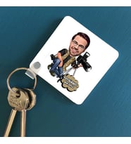 Kişiye Özel Fotoğrafçı Karikatürlü Anahtarlık