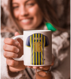 Futbol Ailesi , Babalar Günü Hediyesi Sarı LACİVERT Forma Kupa