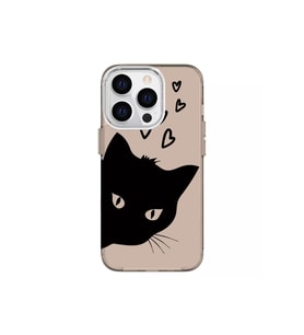 IPHONE 15 Pro Özel Kedi Tasarımlı Lüks Silikon Kılıf (Çok Renkli)