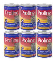 Proline Okyanus Balıklı Yetişkin Kedi Konservesi 395 Gr*6 Adet (Kahverengi)