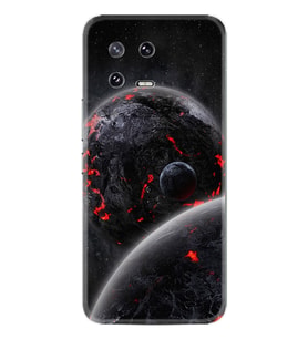 Xiaomi 13 Kılıf Resimli Desenli Silikon Platinium Series Kara Dünya 1902