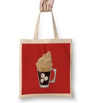 Funny Coffee Drinks Art Lover Gift Quote - Vintage Retro Rainbow Style Bez Çanta Uzun Saplı