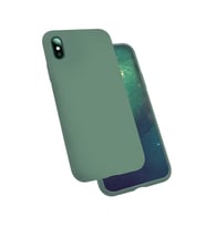 Apple Apple iPhone X-XS 5.8" Kılıf Kadife Ultra Esnek İnce Camera Protected Velvet Case (Koyu Yeşil)