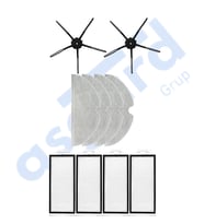 ROBOROCK Q7 , Q7+ , Q7 MAX , Q7 MAX+  Uyumlu 2 Yan Fırça 4 Filtre 4 Mop PKT-iasgf0000533