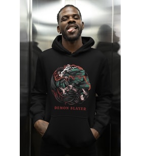 Demon Slayer Kimetsu No Yaiba Baskılı Unisex Oversize Anime Karakter Hoodie