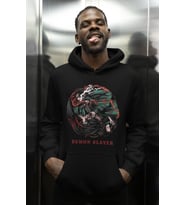 Demon Slayer Kimetsu No Yaiba Baskılı Unisex Oversize Anime Karakter Hoodie
