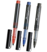Castell 3 Renk(Kırmızı, Mavi, Siyah) Iğne Uçlu 0,5 Roller Kalem Yeni Nesil/Üretim Üçgen Ergonomik Tutuş