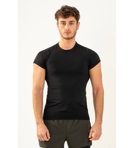 Maraton SlimFit Erkek Bisiklet Yaka Siyah T-shirt