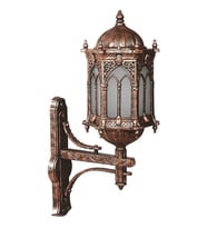 AVONNI BAP-68051-BKR-OP Kahverengi Boyalı Dış Mekan Aydınlatma E27 Aluminyum Polikarbon Cam 34x20cm