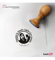 Hayalet Kişiye Özel Kitap Damgası Kitap Mührü Kaşe Kitap Mühür Özel Damga 408