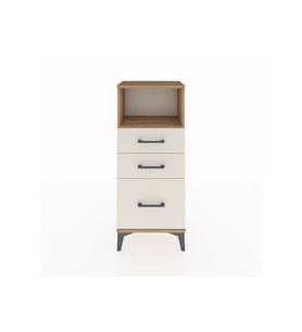 Arges Komodin Tek Raflı 3 Çekmeceli 44x30x106 Çam-Aytaşı
