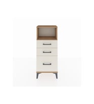Arges Komodin Tek Raflı 3 Çekmeceli 44x30x106 Çam-Aytaşı