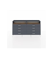 Arges Konsol 2 Raflı 8 Çekmeceli  176x30x99 Antrasit-Çam/Antrasit