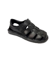 Moda Ayakkabı 0453 Siyah Deri Erkek Sandalet