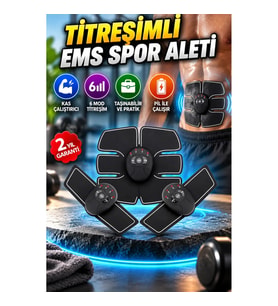 EMS Titreşimli Spor ve Fitness Cihazı 6 Mod Kas Çalıştırıcı Taşınabilir 2025 Seri