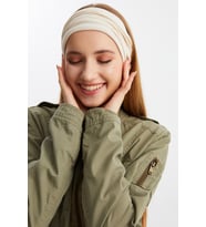 Bej Kadın 4 fonksiyonlu Koruyucu, Pamuklu, Esnek, Terletmez, Bandana, Boyunluk, Buff, Maske
