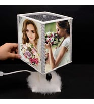 Kişiye Özel Dönen Abajur-Fotoğraflı Abajur