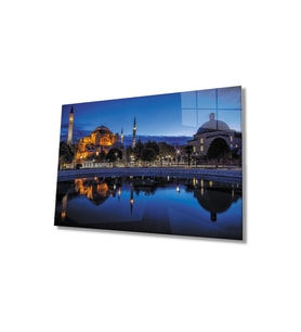 Miyrem Glasses Collection -A1^# Istanbul Ayasofya Camii Manzara Cam Tablo (Çok Renkli)