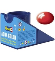 Revell - Su Bazlı Maket Boyası Ateş Kırmızısı Parlak 18 Ml (36131) (Krem)
