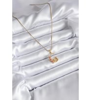 316L Çelik Gold Renk Hilal Kedi Model Zirkon Taşlı Detay Kadın Kolye TJ-BKO8140