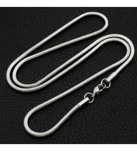 voyageaccessory Sevgiliye Hediye Yılan Yuvarlak Tasarım Paslanmaz Çelik Zincir Erkek Kolye