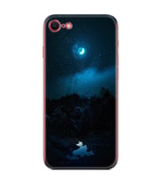 Apple iPhone 5 6 7 8 Plus Se XR Kılıf Desemli Silikon Gece 1633