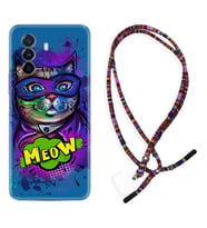 Huawei Nova Y70 Y90 Nova 9 SE  Kılıf Boyun Asklı Rasta Silikon Super Meow 1715