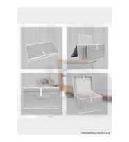 Çok Amaçlı Kapaklı Organizer Kutu, Maxi Boy, 50x40x30 cm, Gri