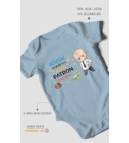 Küçük olabilirim ama patron benim Kısa Kollu Bebek Body