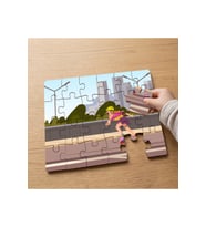 Kaykay Yapan Adam Tasarımlı 24 Parça Ahşap Çocuk Puzzle MPK0986